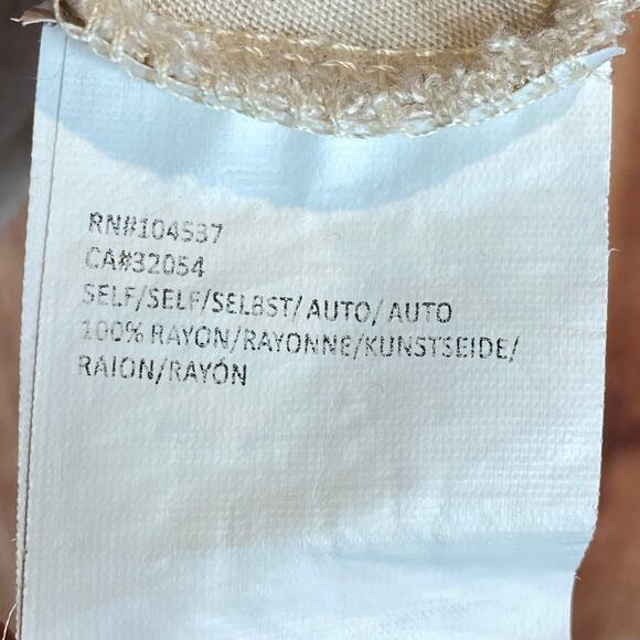 Anthropologie Tiny XS Celine Lace Top Blouse Cream Crochet Neckline Romancecore - Picture 8 of 9